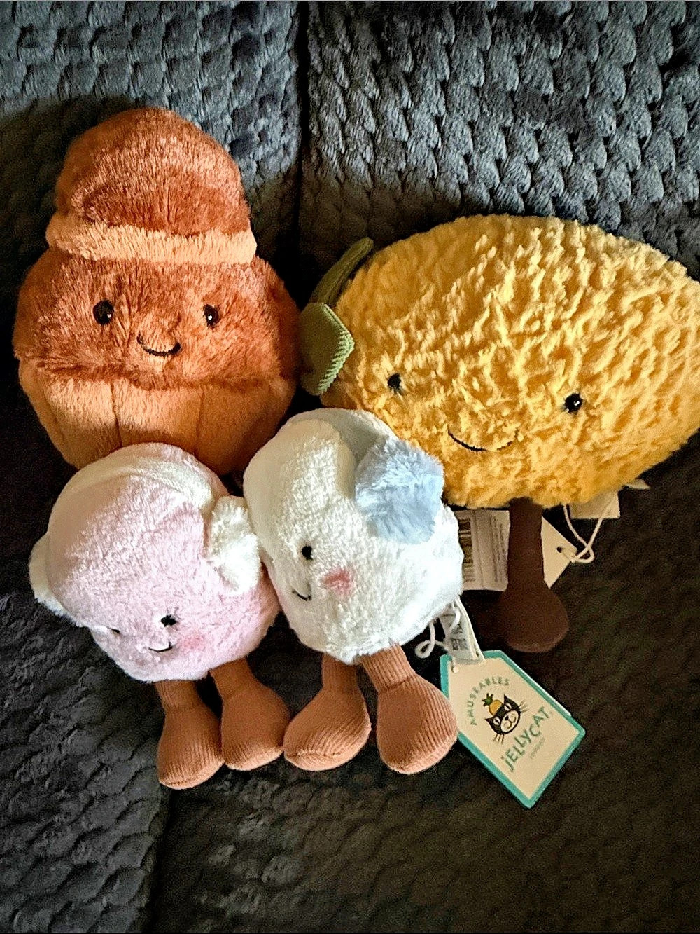 Jellycat Amuseables Lemon Plush Toy Set Brown & Yellow NWT